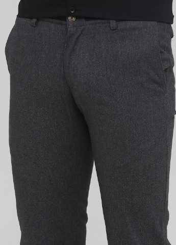 Темно-серые кэжуал демисезонные прямые брюки El Ganso