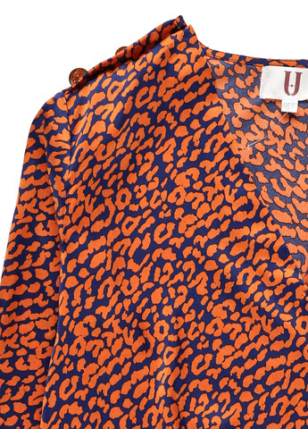 Помаранчева блуза на запах Forever Unique