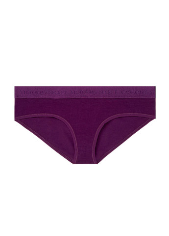 Трусы Victoria's Secret слип однотонные фиолетовые повседневные трикотаж