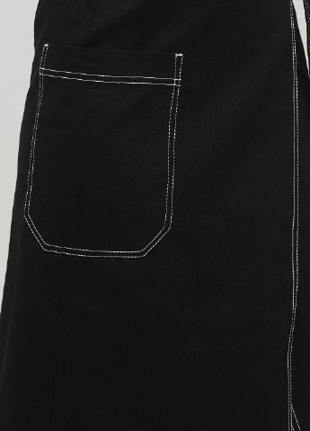 Черная джинсовая однотонная юбка Monki на запах