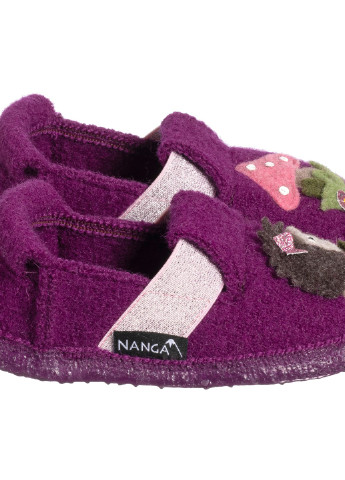 Фиолетовые комнатные тапочки Nanga с аппликацией