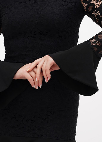 Чорна кежуал сукня Sassofono однотонна