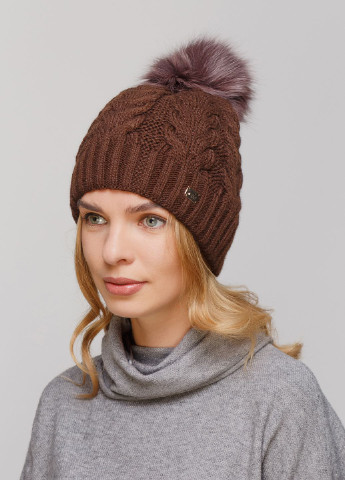 Зимняя теплая женская шапка на флисовой подкладке 550588 Merlini (249643239)