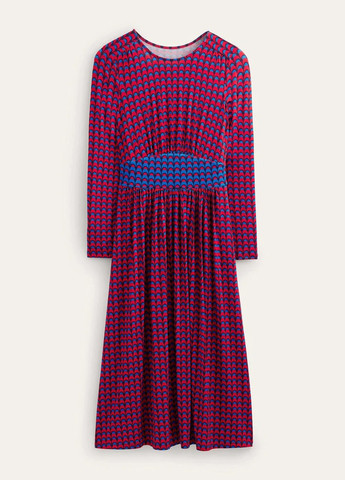Комбинированное кэжуал платье Boden с геометрическим узором
