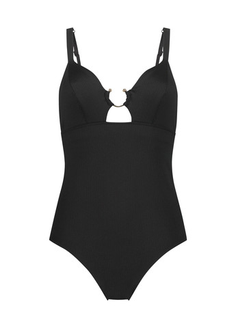 Черный демисезонный купальник слитный, майо Hunkemoller