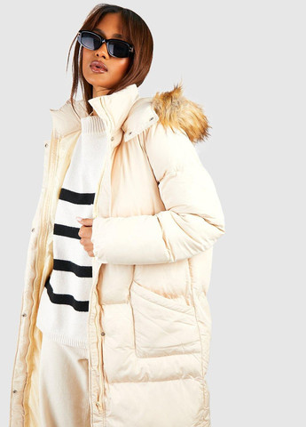 Айвори зимняя куртка Boohoo