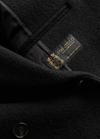 Чорне Кежуал напівпальто двобортне H&M однотонне