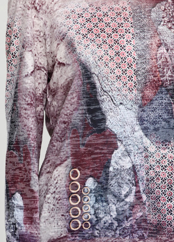 Розово-коричневый демисезонный кэжуал лонгслив Gerry Weber с абстрактным узором