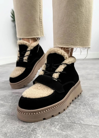 Зимние ботинки ITTS с мехом из натуральной замши