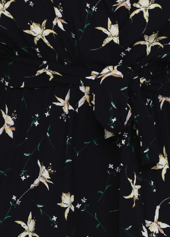 Комбинезон Missguided комбинезон-брюки цветочный чёрный кэжуал вискоза