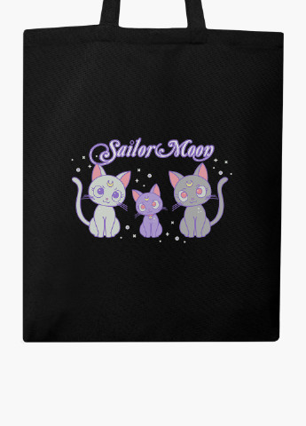 Еко сумка шоппер Місяць Кішка Сейлор Мун (anime Sailor Moon Cats) (9227-2920-BK) MobiPrint (235784800)