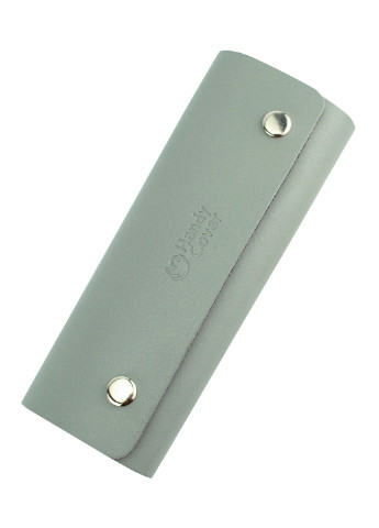 Ключница кожаная на кнопках с карабинами серая HC0077 grey HandyCover (219035192)