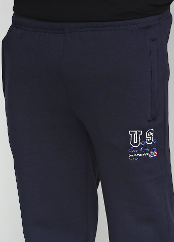 Темно-синие спортивные демисезонные прямые брюки Tovta
