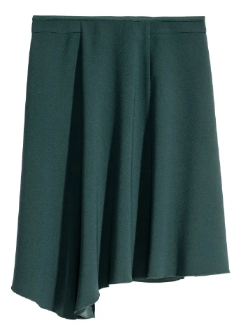 Зеленая однотонная юбка H&M