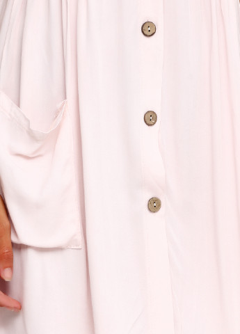 Светло-розовое кэжуал платье рубашка Moda in Italy однотонное