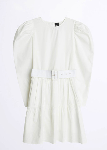 Белое кэжуал платье Gina Tricot однотонное