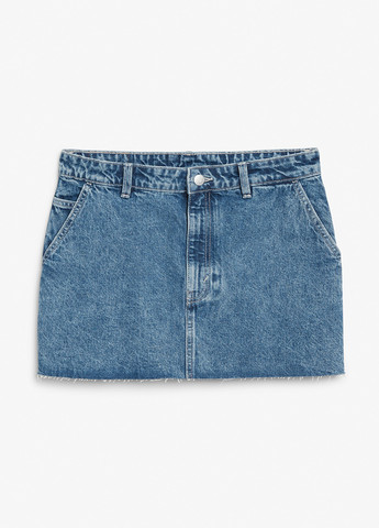 Синяя джинсовая однотонная юбка Monki