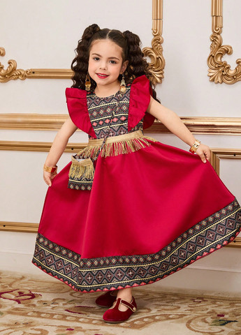 Бордовое платье SHEIN (367042153)