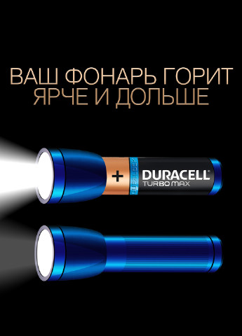 Батарейки алкалиновые TurboMax AA 1.5V LR6, 4 шт Duracell (8641538)