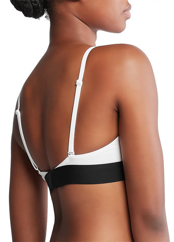 Белый триэнджел бюстгальтер Calvin Klein без косточек хлопок
