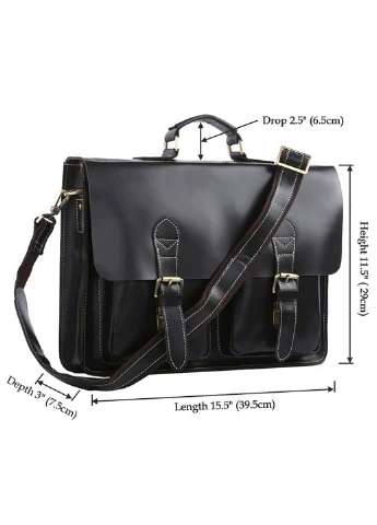 Чоловік шкіряний портфель 39,5х29х7,5 см Vintage (229461304)