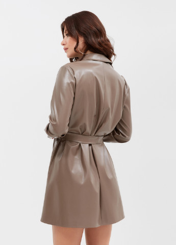 Светло-коричневое кэжуал платье рубашка ST-Seventeen однотонное