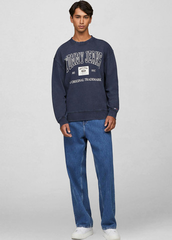 Синій світшот Tommy Jeans логотип без декору (315066709)