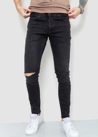Черные демисезонные зауженные джинсы Ager