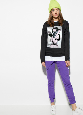 Чорний світшот basic YAPPI (201486622)