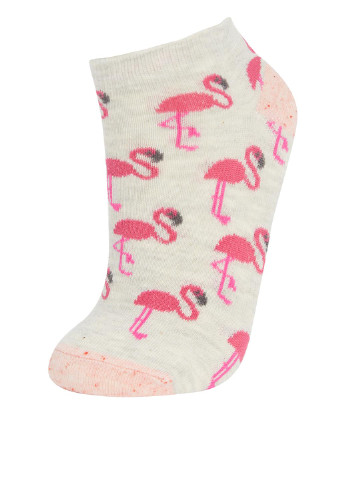 Носки(3шт) DeFacto без уплотненного носка розовые повседневные