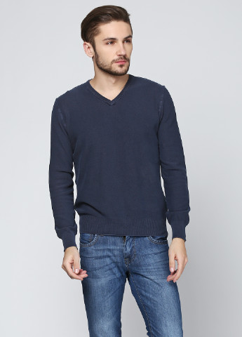 Темно-синий демисезонный пуловер пуловер Cashmere
