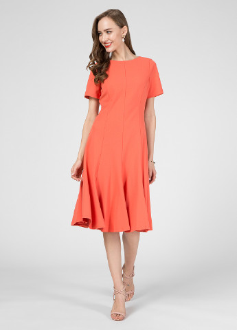 Оранжевое кэжуал платье Calvin Klein однотонное