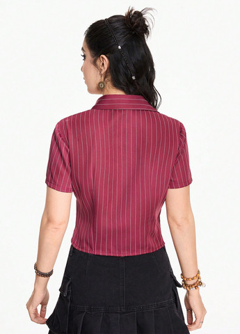 Бордова блуза SHEIN