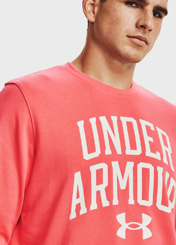 Свитшот Under Armour - Прямой крой логотип коралловый спортивный трикотаж, хлопок - (219947391)