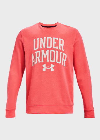 Свитшот Under Armour - Прямой крой логотип коралловый спортивный трикотаж, хлопок - (219947391)