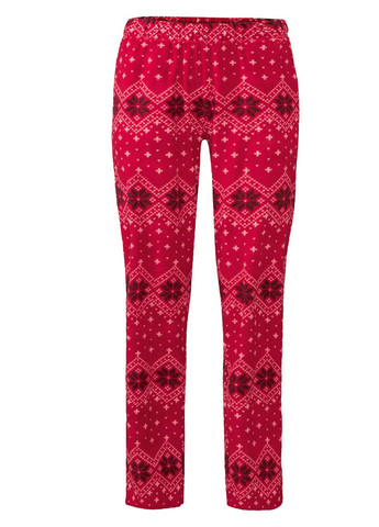 Темно-красные домашние зимние прямые брюки Esmara