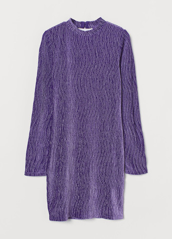 Фиолетовое кэжуал сукня платье-водолазка H&M однотонное