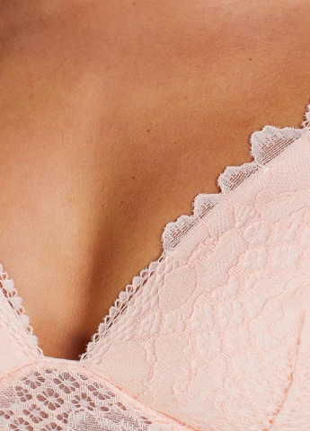 Персиковий бралетт бюстгальтер Hunkemoller без кісточок поліамід