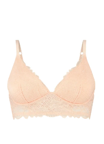 Персиковий бралетт бюстгальтер Hunkemoller без кісточок поліамід