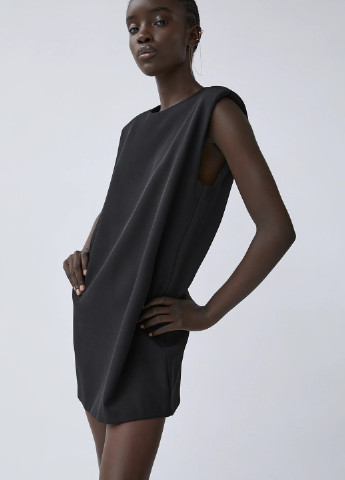 Чорна кежуал сукня сукня-футболка Zara однотонна