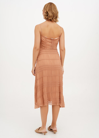 Бежевое кэжуал платье Babylon однотонное