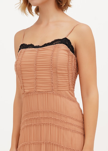 Бежевое кэжуал платье Babylon однотонное