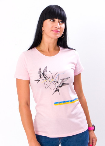 Персиковая летняя футболка жіноча "україна" Носи своє 8188