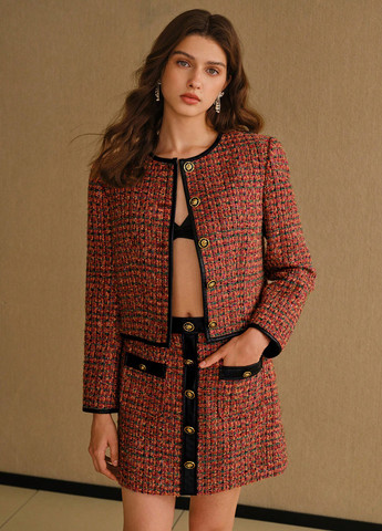 Цветной женский жакет SHEIN колор блок - демисезонный