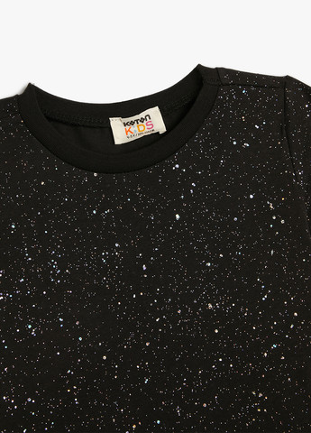 Черная летняя футболка KOTON