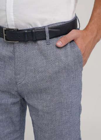 Серо-голубые классические демисезонные классические, зауженные брюки Trend Collection