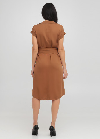 Світло-коричнева кежуал сукня сорочка PDK однотонна