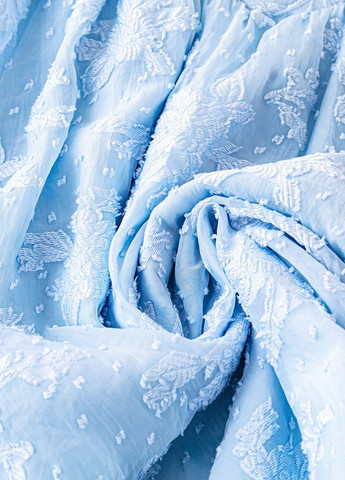 Голубое кэжуал платье бандо SHEIN с цветочным принтом