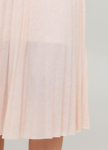 Персиковая кэжуал меланж юбка Stradivarius плиссе