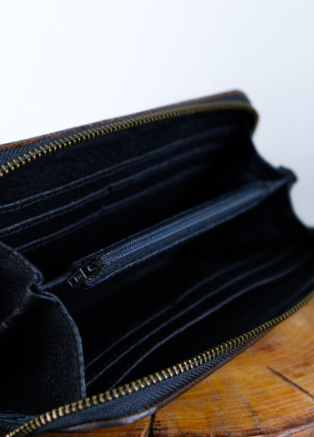 Кожаный портмоне на молнии зиппер. Кошелёк из натуральной кожи коричневый винтажный на ремешке. Teo Kozhanty (252315371)